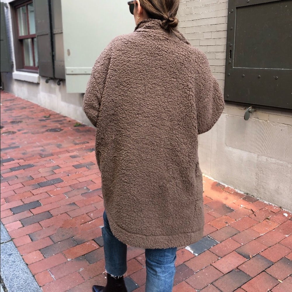 Jacinta Oversized Sherpa Jacket Teddy Coat - Picture 6 of 8